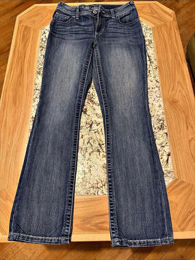 maurices m jeans by maurices Classic Flare Mid Rise Jean Boot Cut Jeans in Blue